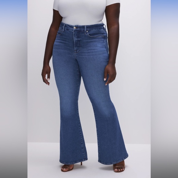 NEW Good American Good Legs Flare Jeans Size 16 - Picture 1 of 10